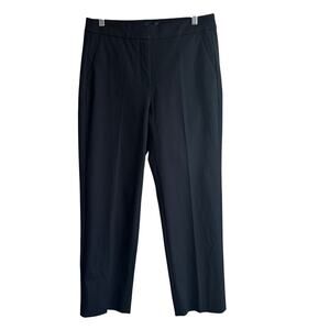 J. Crew Kate Straight Leg Pant Bi-stretch cotton Blend Black 8 BF401